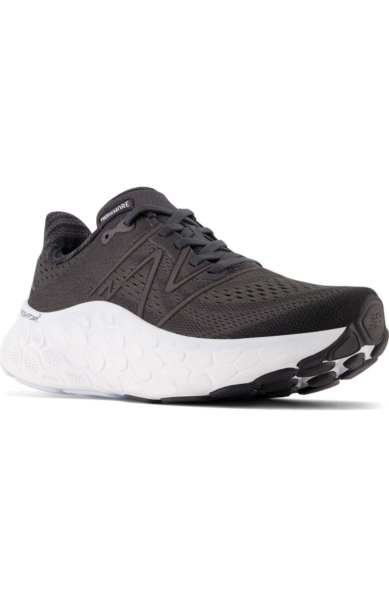 New Balance Fresh Foam X More v4 Running Shoe, Main, color, Black/ Starlight