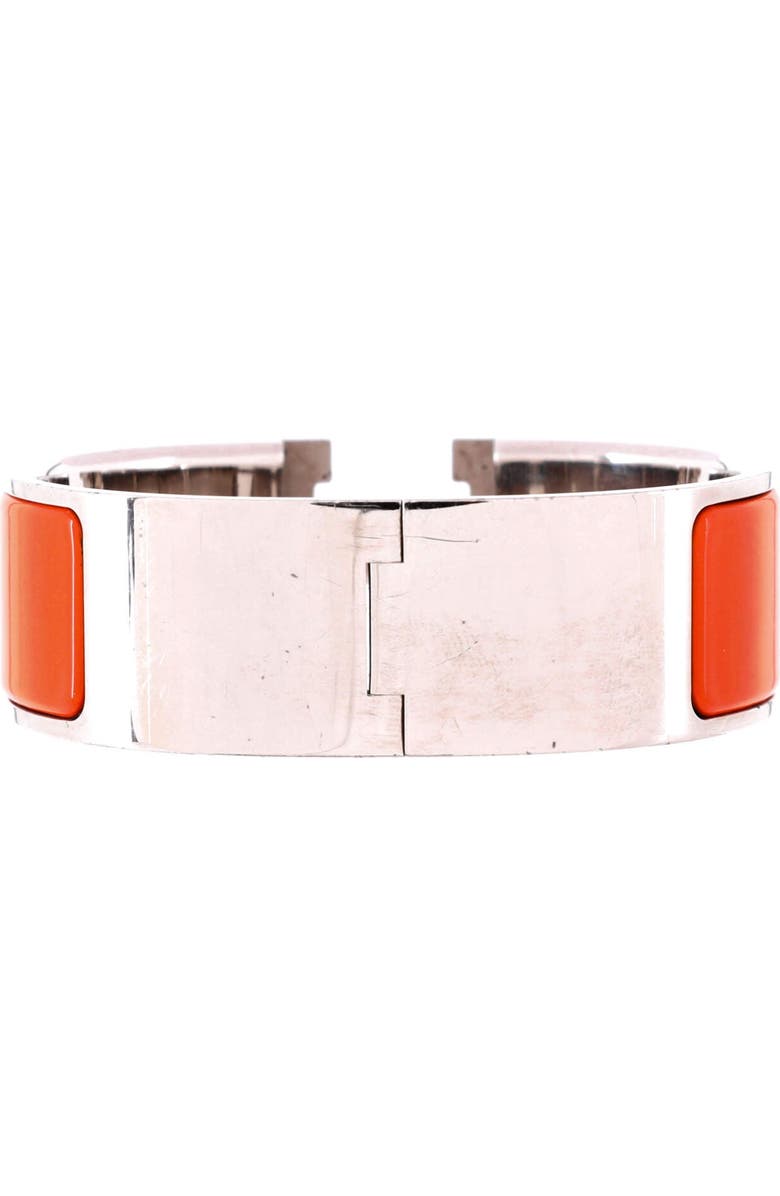 Pre-Owned Hermes Clic H Bracelet Enamel Wide, Alternate, color, Metallic