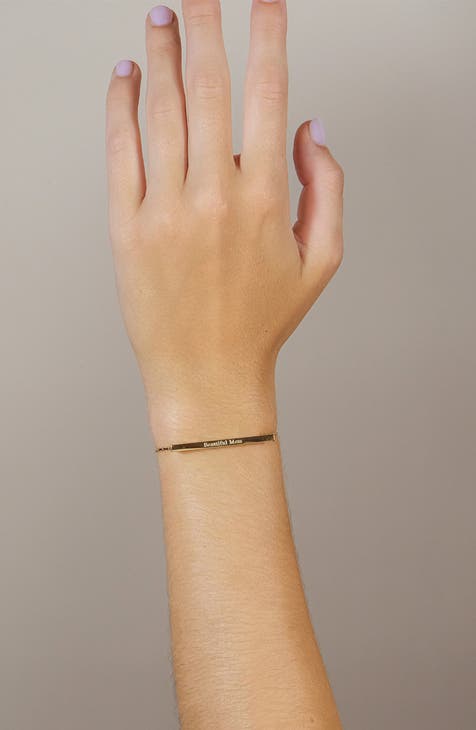 14K Gold Plated Inspirational Bar Slider Bracelet - Beautiful Mess