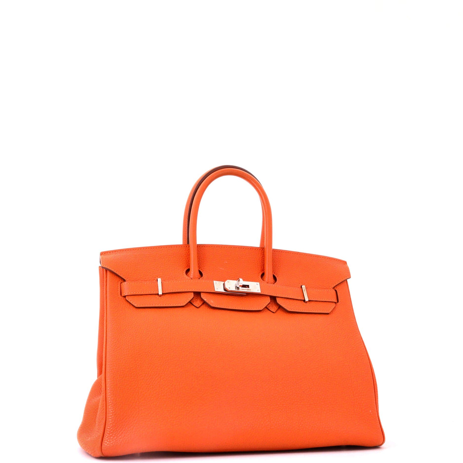Pre-Owned Hermes Birkin Handbag Orange Togo with Palladium Hardware 35, Alternate, color, Potiron