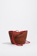 Bimba y Lola Small Raffia Basket Bag