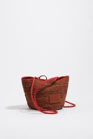 Bimba y Lola Small Raffia Basket Bag