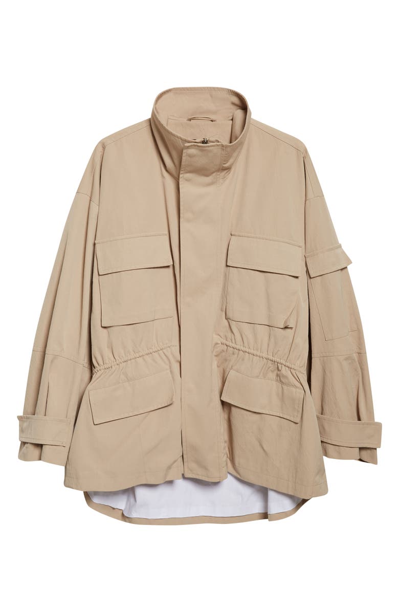 PLAN C Crinkle Twill Utility Jacket, Alternate, color, Sand
