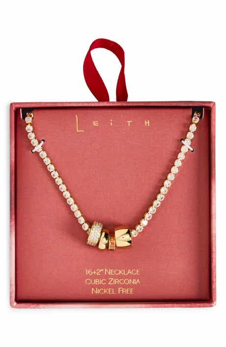 Leith Cubic Zirconia Rondelle Tennis Necklace