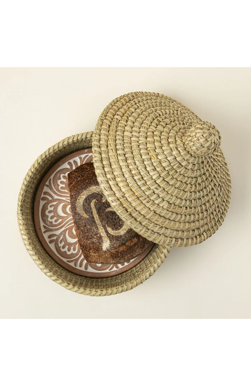 Uncommon Goods Traditional Bread Warming Set In Beige