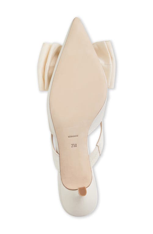 Jack Rogers Cynthia Bow Pointed Toe Mule In Ivory