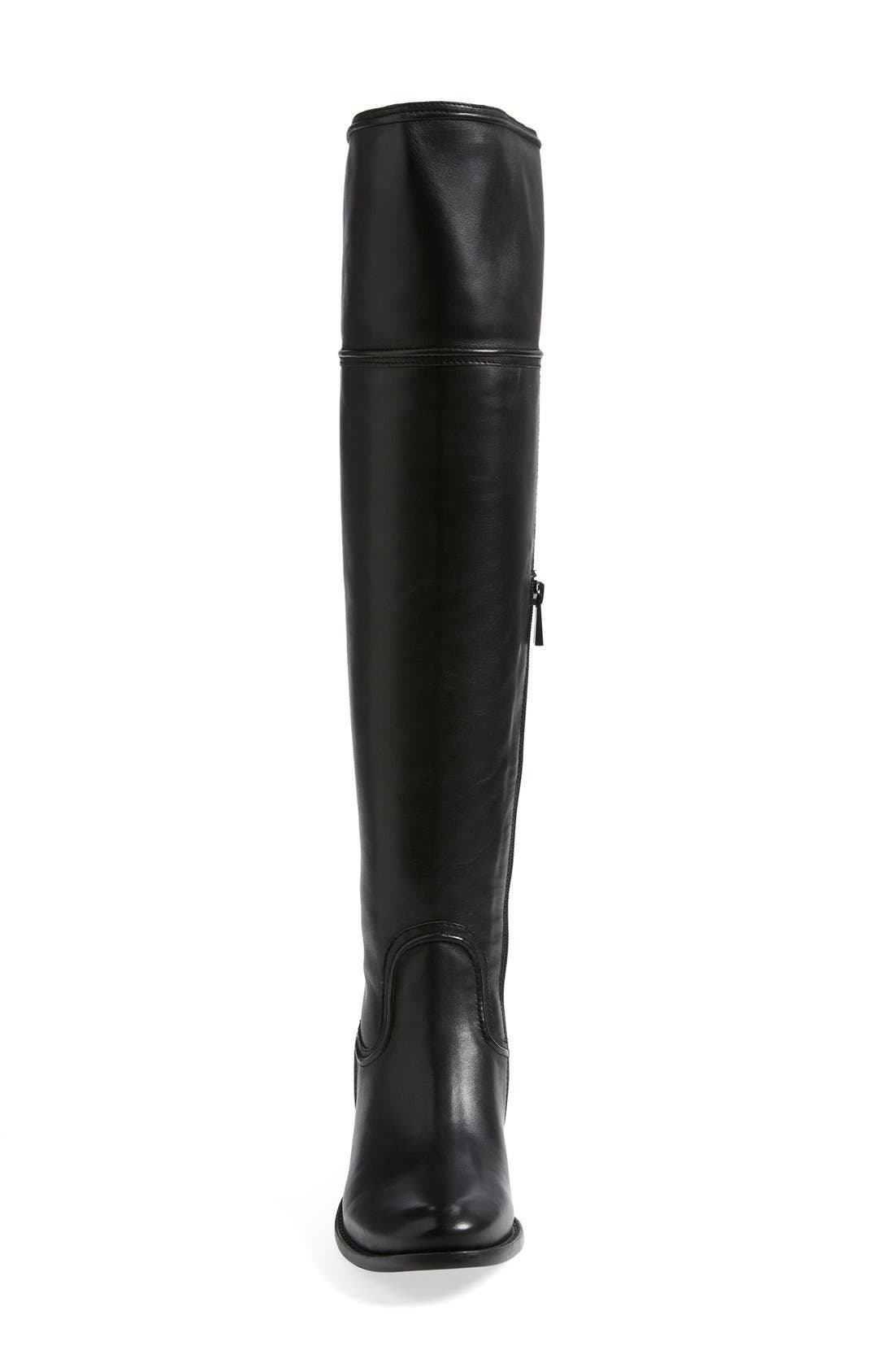 'Baldwin' Over the Knee Leather Boot (Nordstrom Exclusive), Alternate, color, BLACK LEATHER