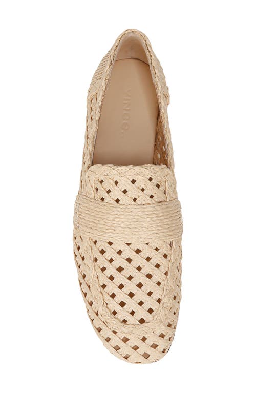 Vince Davis Flat Raffia Loafers In Natural