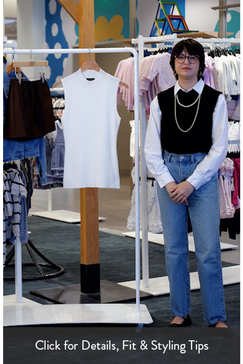 Sleeveless Mock Neck Sweater video