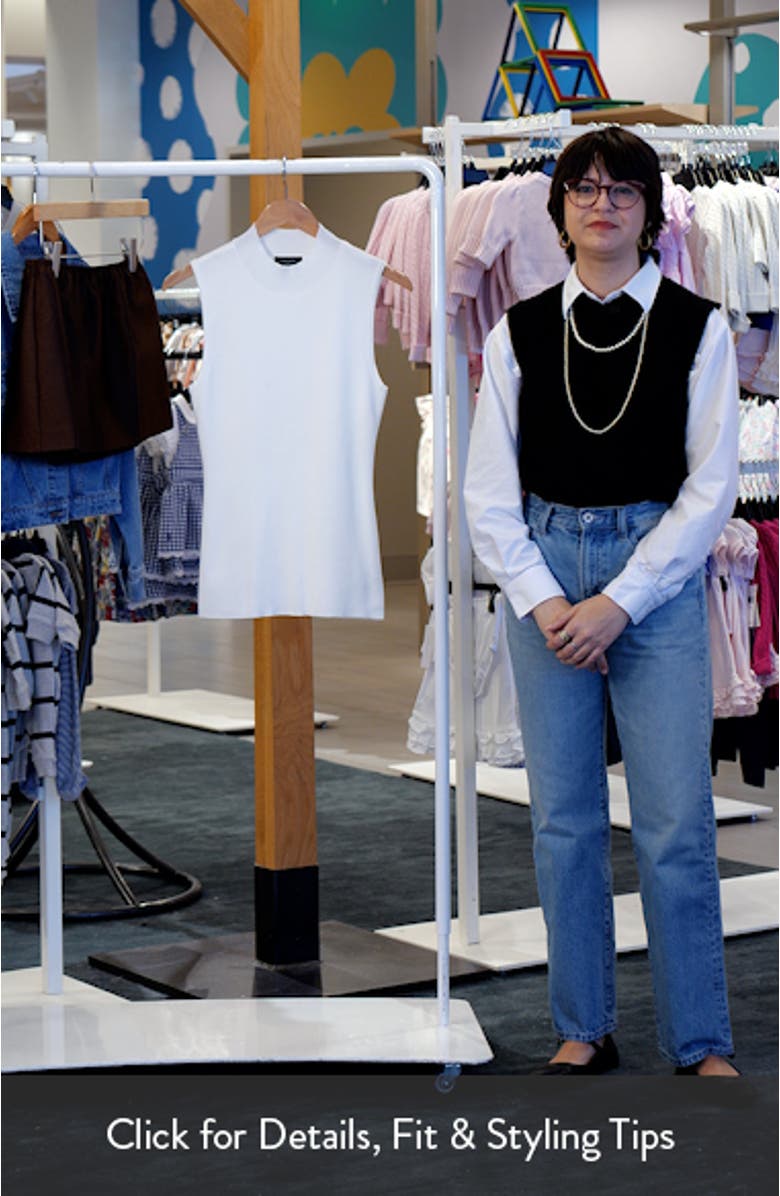 Sleeveless Mock Neck Sweater, sales video thumbnail