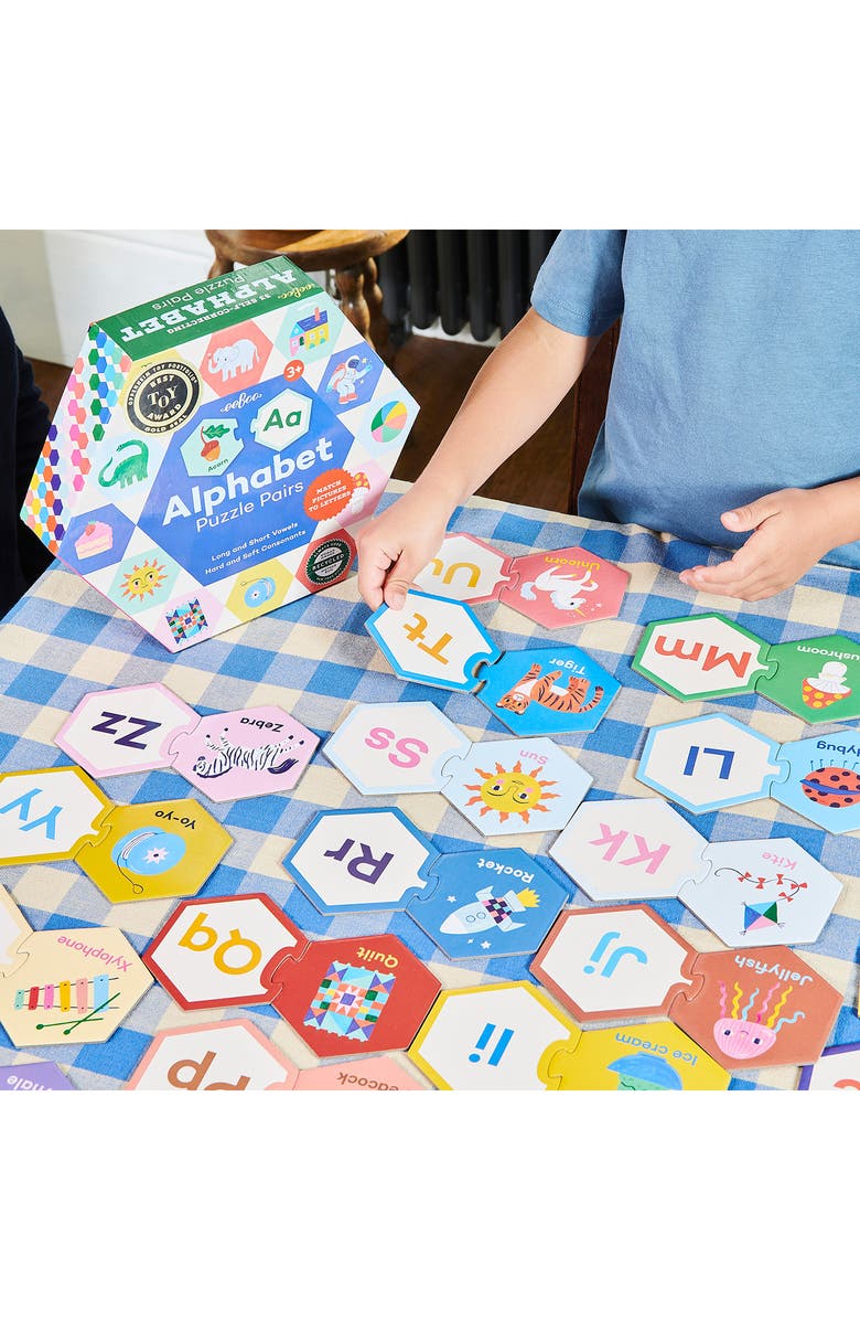 eeBoo Alphabet Puzzle Pairs Game, Alternate, color, 
