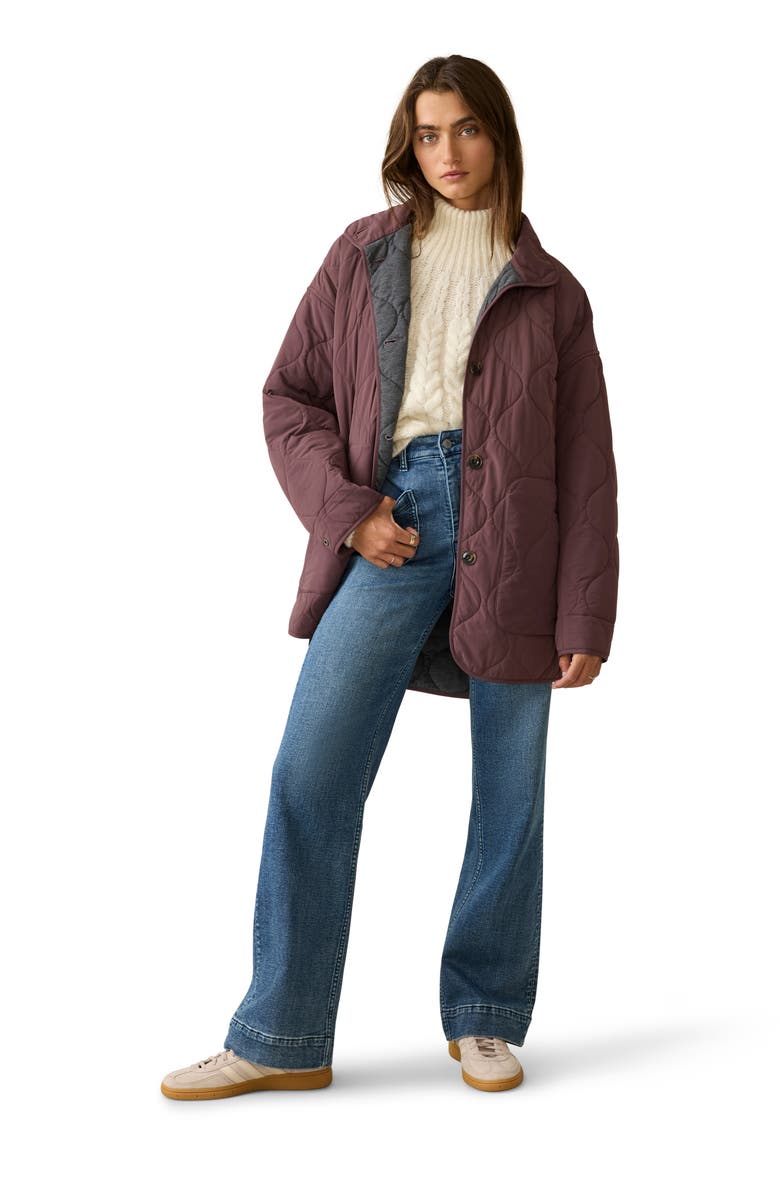 Faherty Horizon Series Quilted Jacket, Alternate, color, Huckleberry