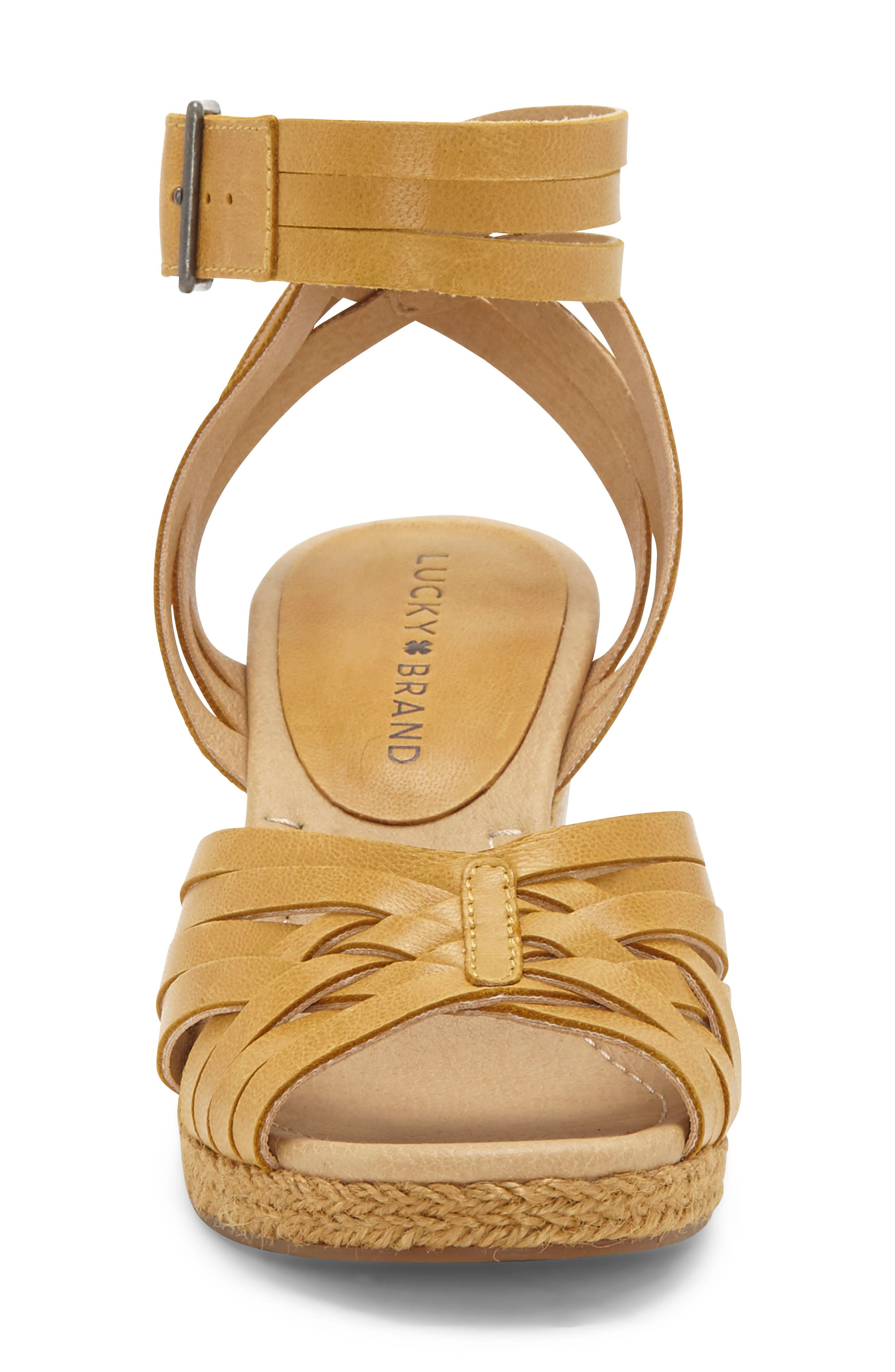 Noxa Ankle Strap Sandal, Alternate, color, GOLDEN YELLOW LEATHER