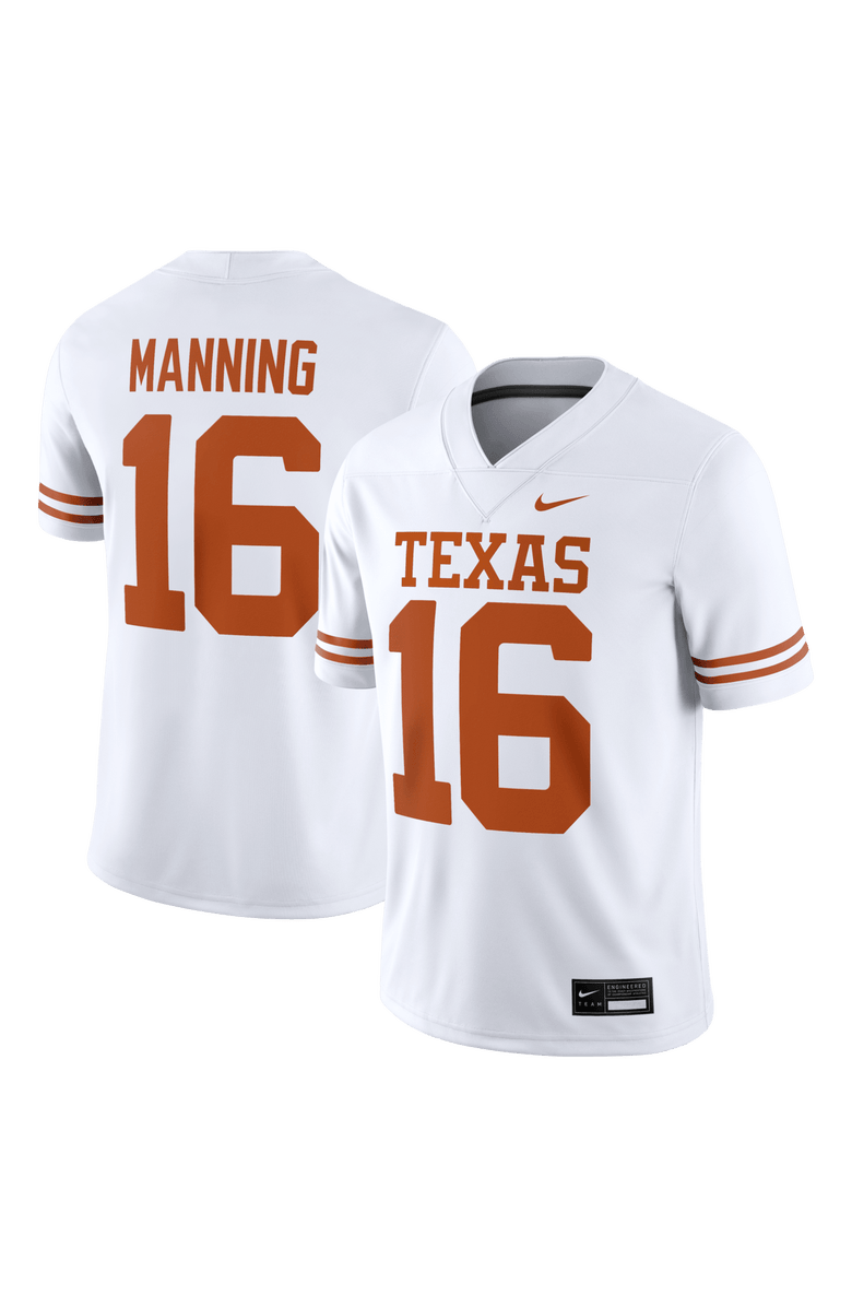 Nike Men's Nike Arch Manning  White Texas Longhorns Road Game Football Jersey, Main, color, White