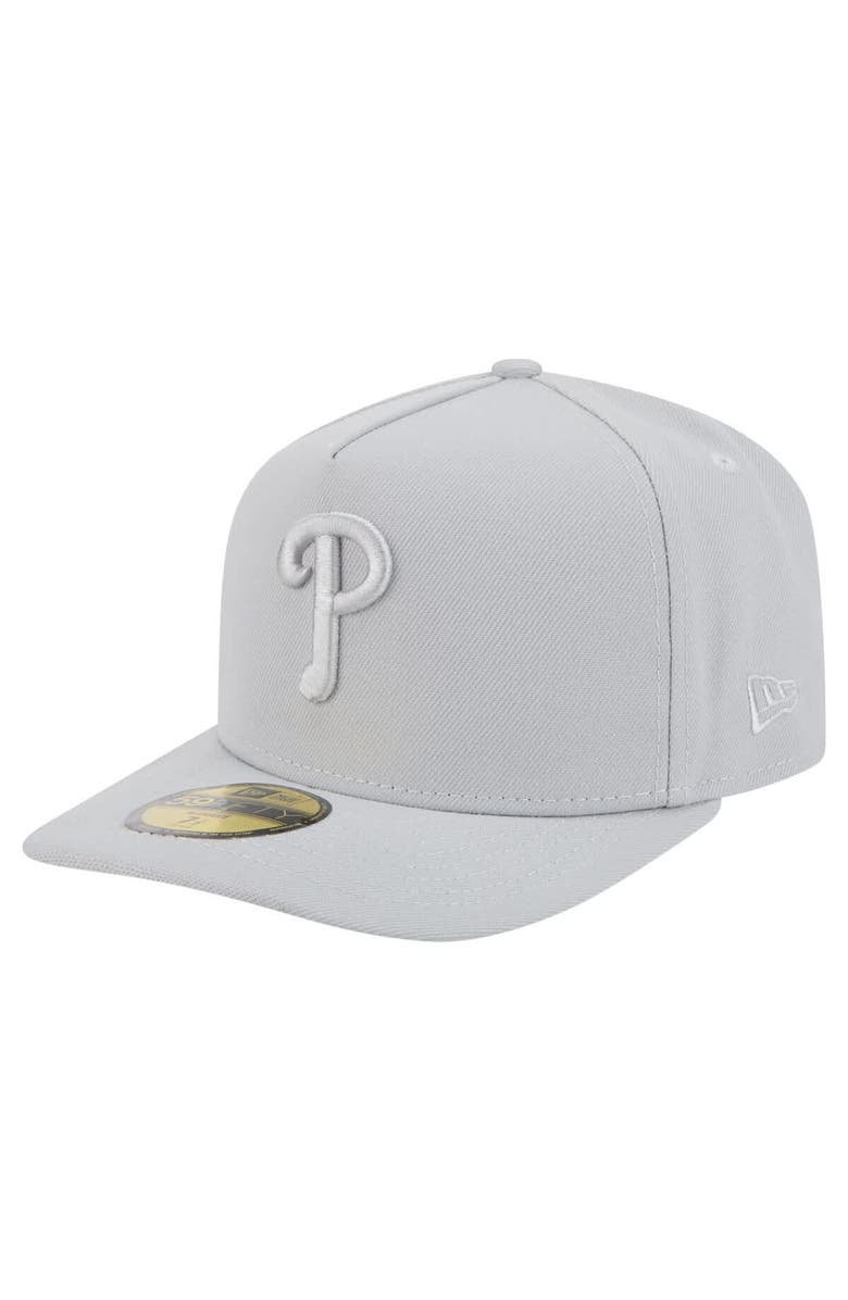 New Era Men's New Era  Gray Philadelphia Phillies Colorpack 59FIFTY Fitted Hat, Alternate, color, 