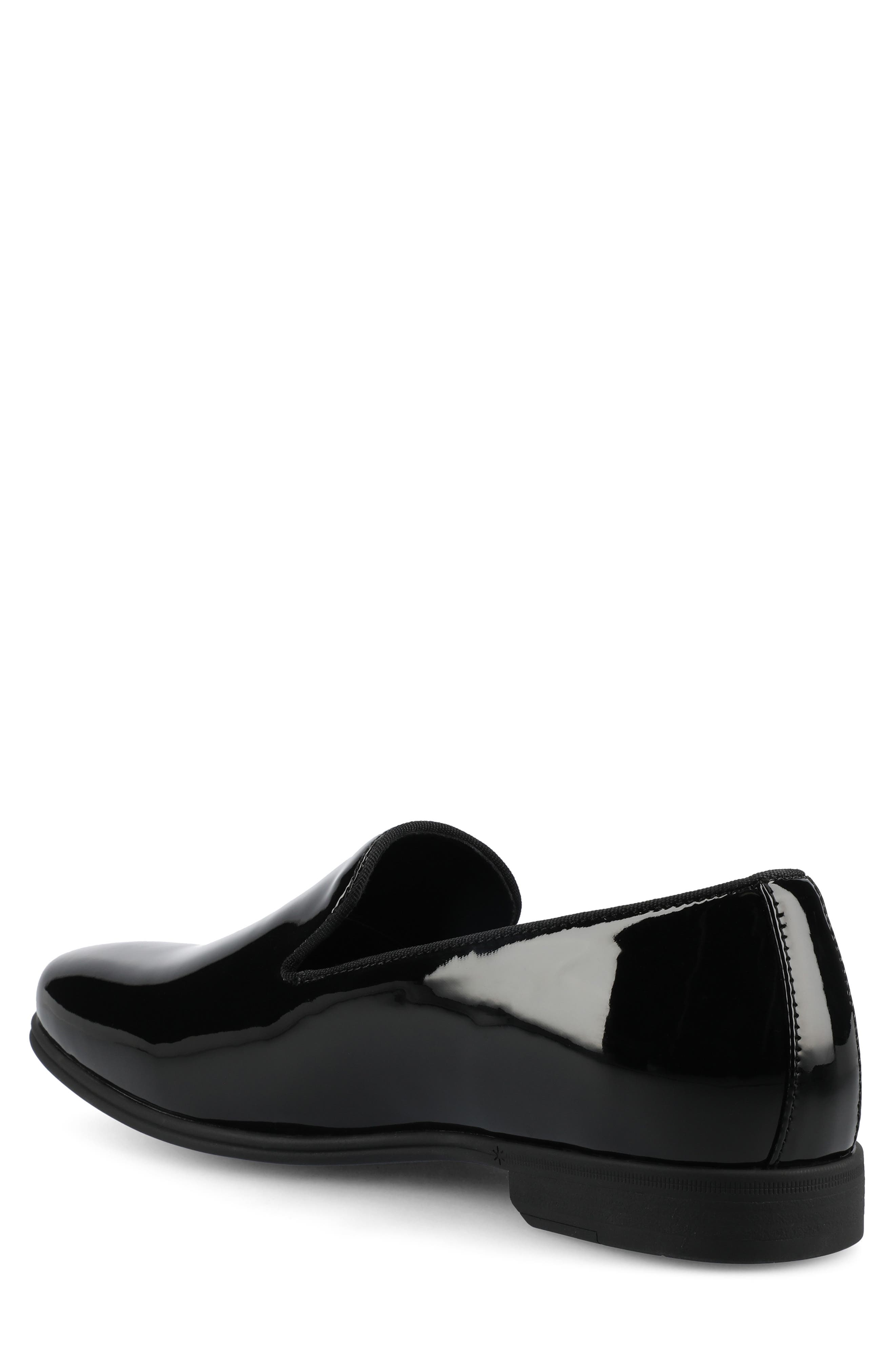 VANCE CO Giovanni Plain Toe Loafer, Alternate, color, Patent/Black
