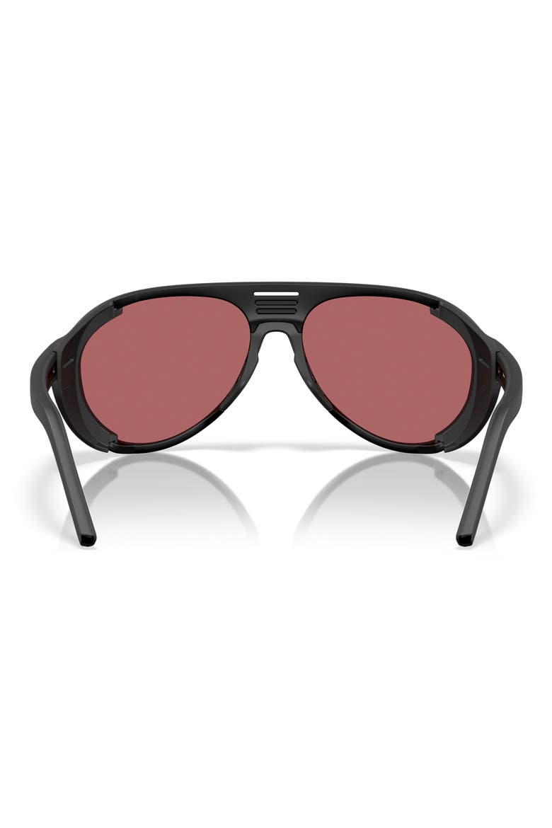 59mm Polarized Pilot Sunglasses, Alternate, color, MATTE BLACK / ROSE 580G
