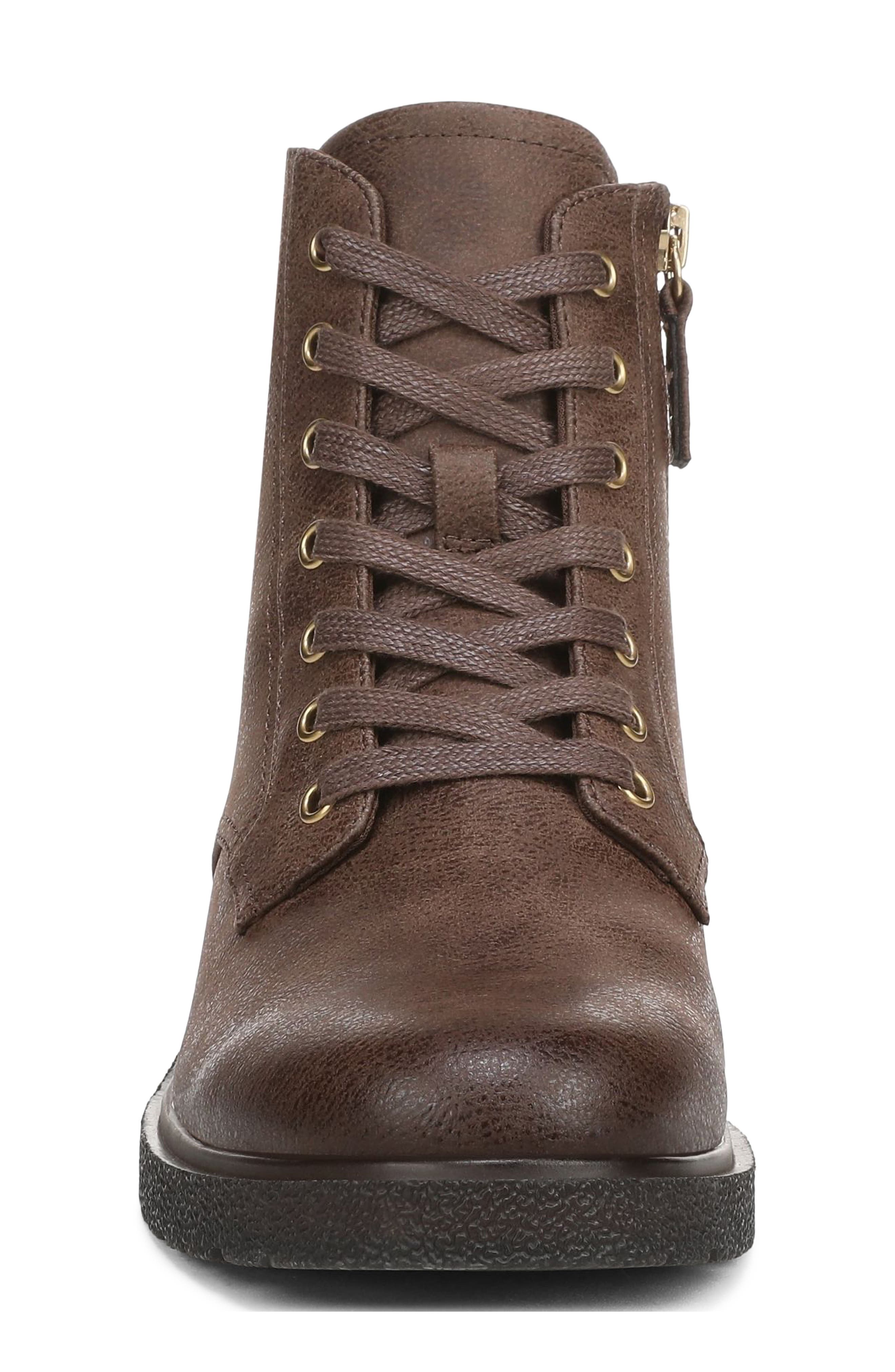 Aviation Combat Boot, Alternate, color, DARK BROWN FAUX LEATHER