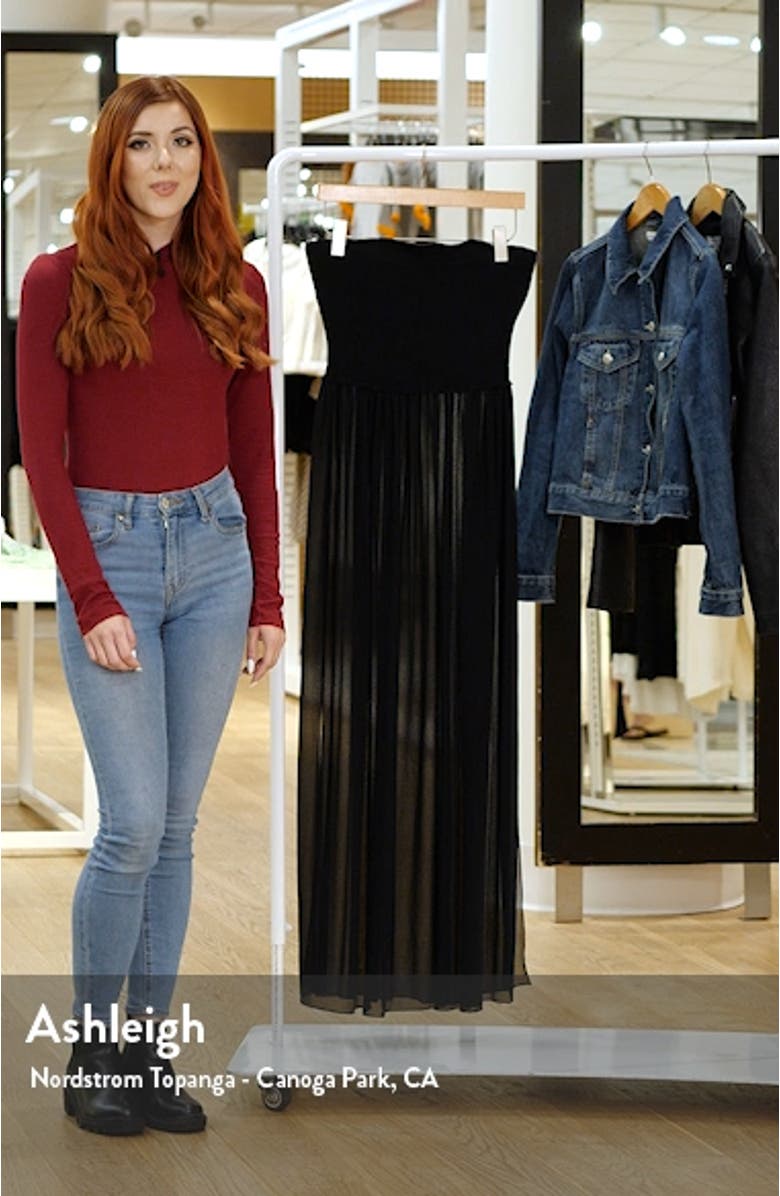 Calista Strapless Georgette Cover-Up Dress, sales video thumbnail