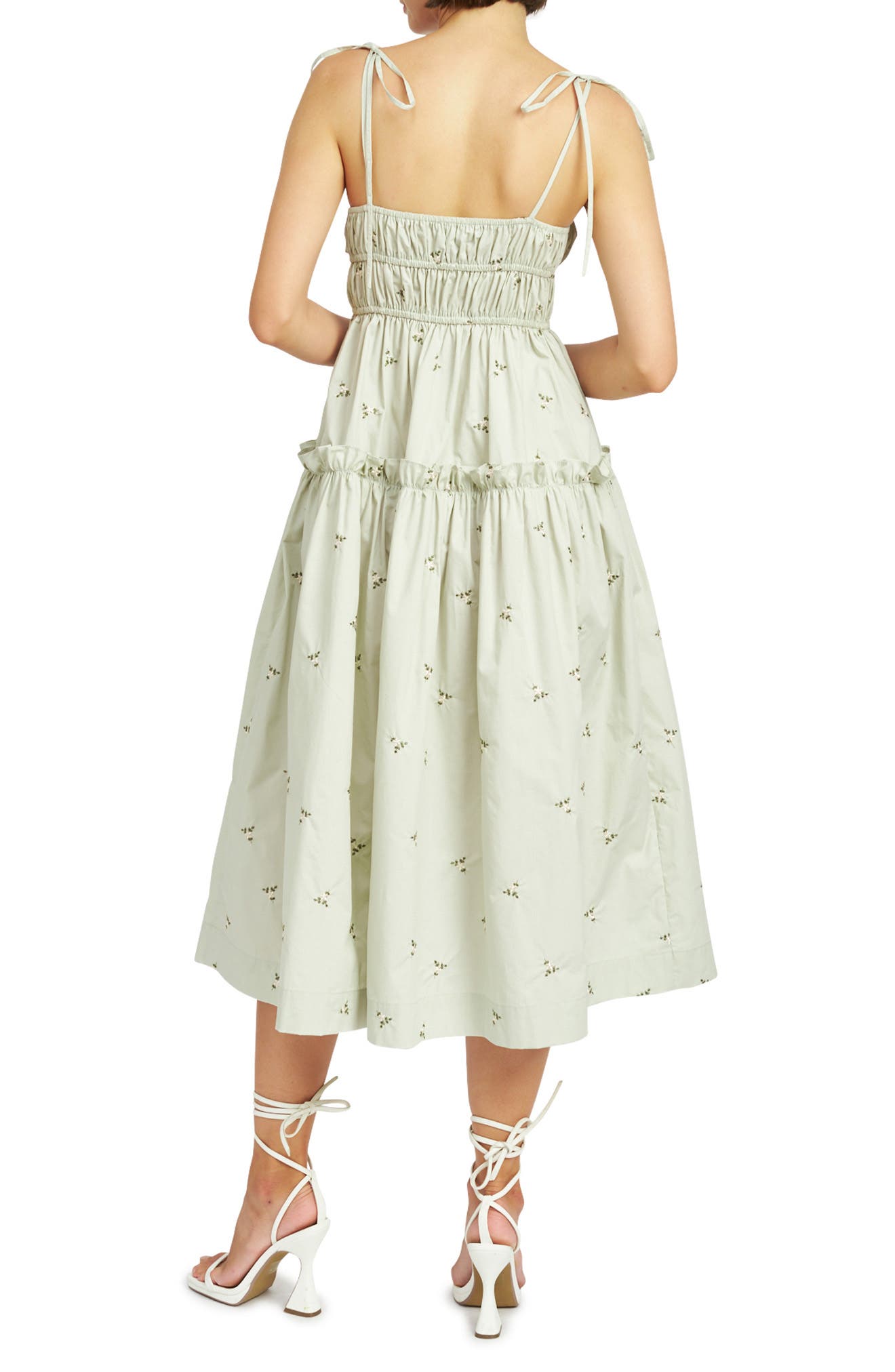 denim dress light blue Drop Waist Shirtdress Color:Dusty Rose (RosyBrown) and an adjustable waist 2602SCP22400 Blue Blake Lively Scoop