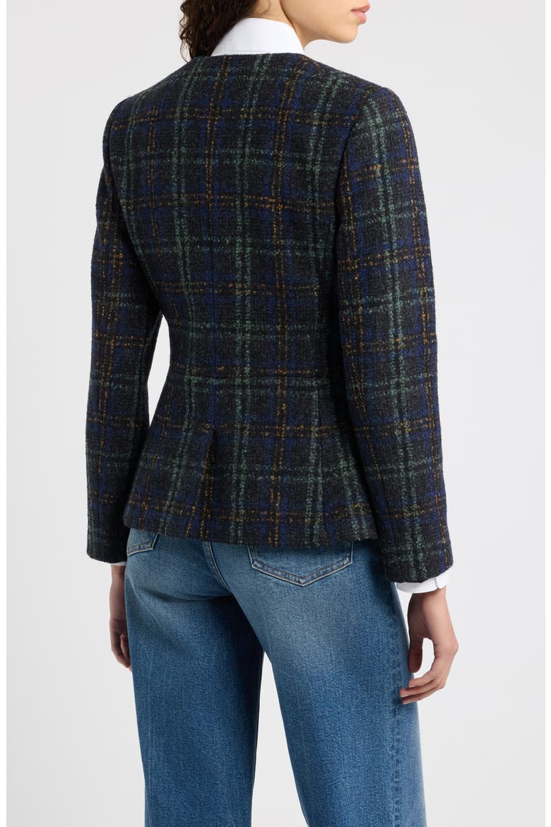 Warby Wool Blend Jacket, Alternate, color, NAVY TARTAN