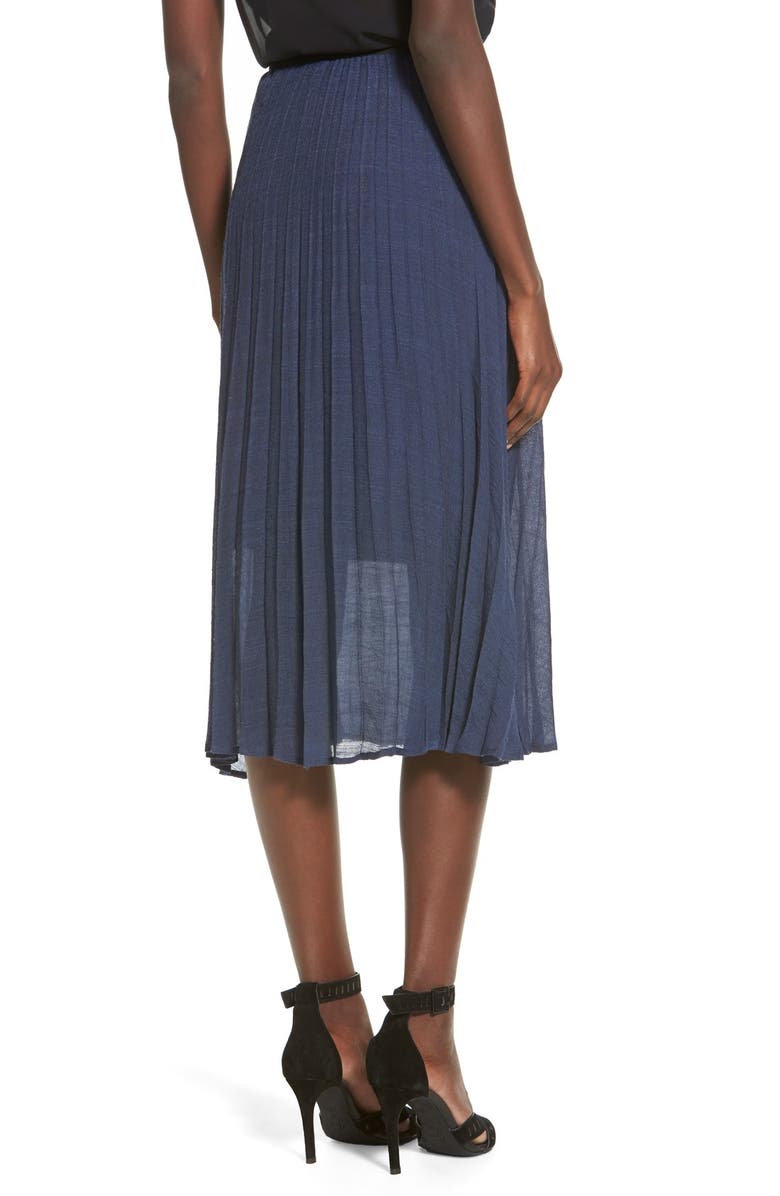 WAYF Pleated Midi Skirt, Alternate, color, 