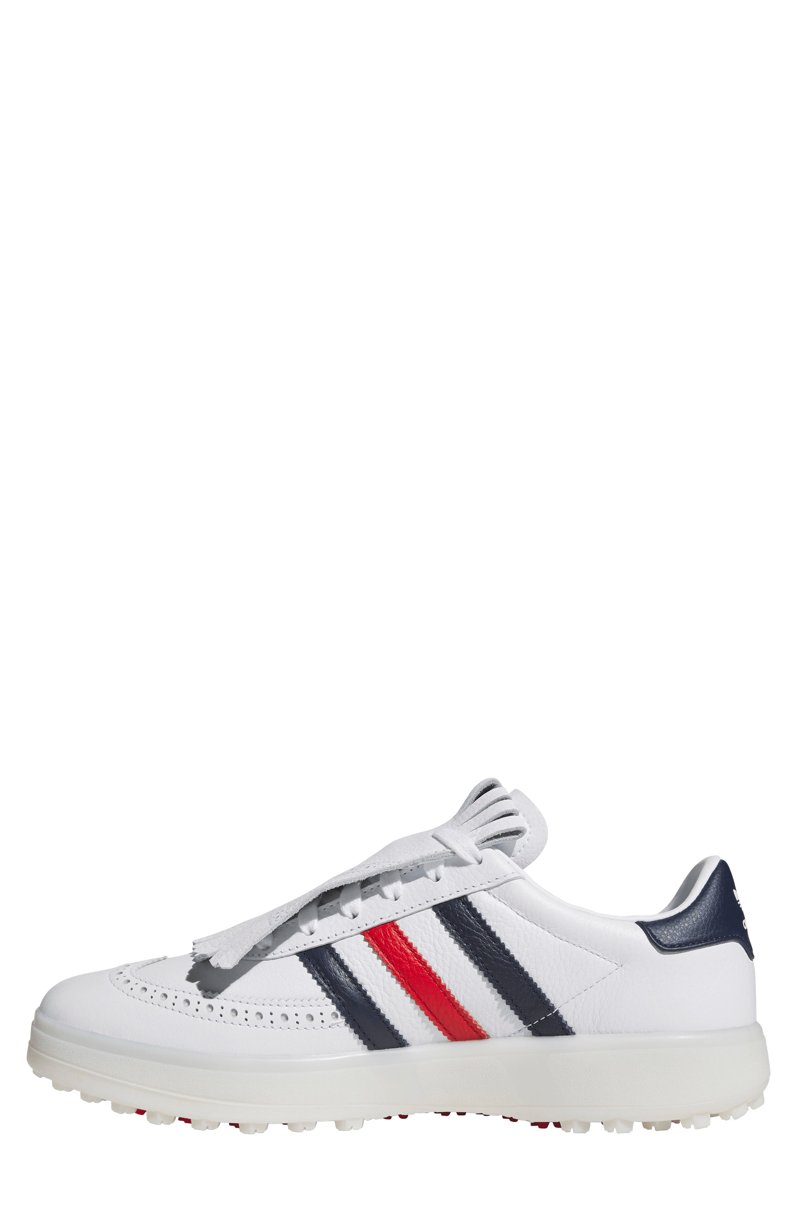 adidas Course Cup Spikeless Golf Sneaker, Alternate, color, White/ Night Indigo/ Scarlet