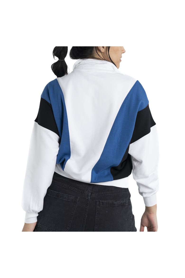 Women's Lusso  White New York Yankees Malia Quarter-Zip Sweatshirt, Alternate, color, White