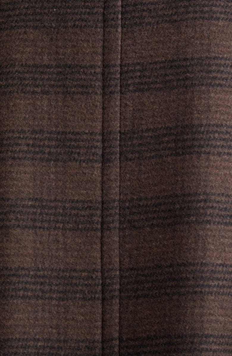 MM6 Maison Margiela Glen Plaid Oversize Martingale Coat, Alternate, color, Brown/ Black