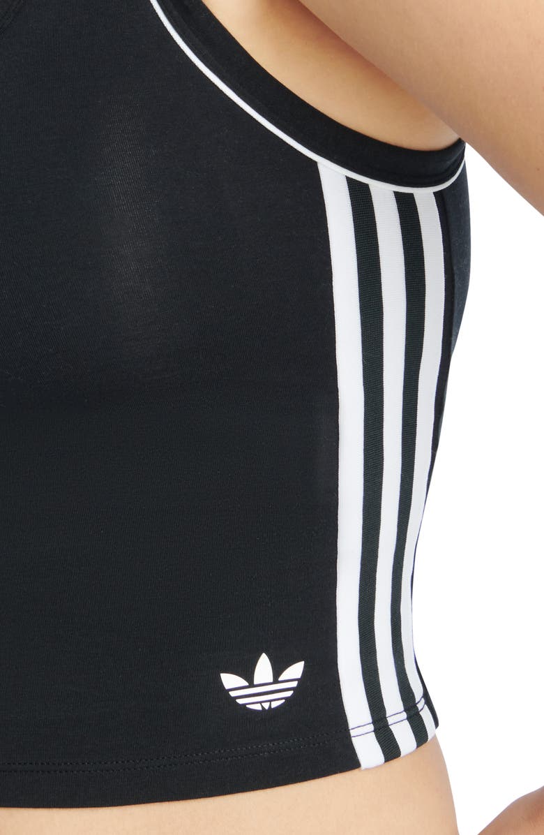 adidas Originals Comfort Flex Cotton Blend Crop Tank, Alternate, color, Black