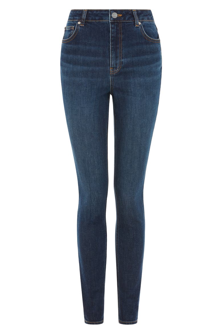 High Waist Skinny Jeans, Alternate, color, OCEAN BLUE