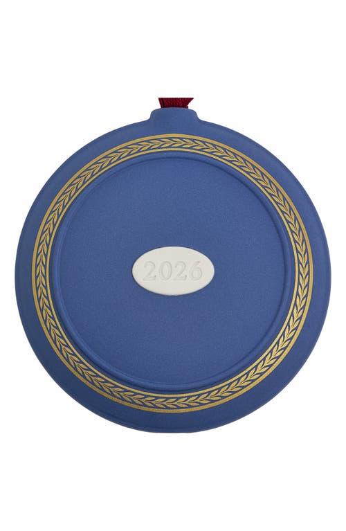 Wedgwood 2025 New Year Of The Horse Jasperware Ornament In Blue