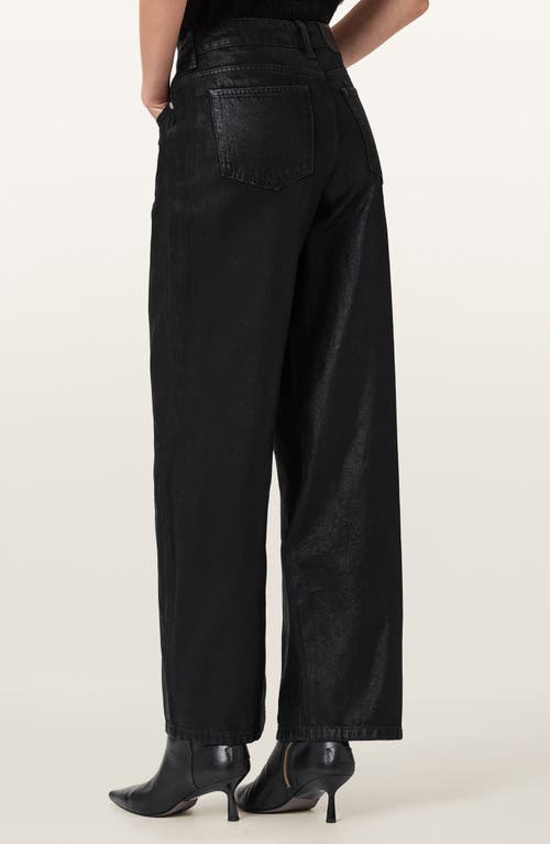 Allsaints Panelled Wide-leg Jeans In Black