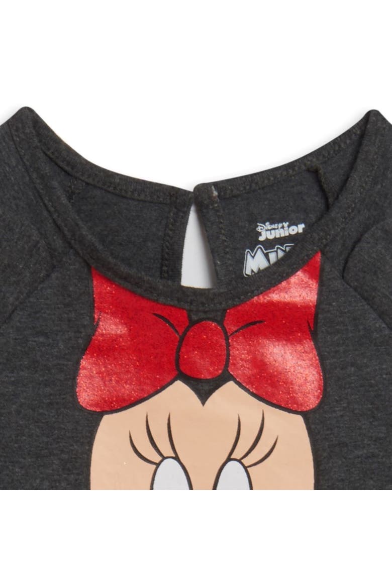 Minnie Mouse Glitter T-Shirt and Tutu Leggings Set, Alternate, color, Minnie Mouse Red Grey