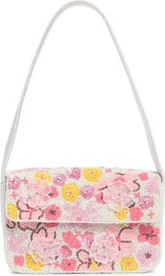 Collection XIIX Beaded 3D Floral Baguette Shoulder Bag