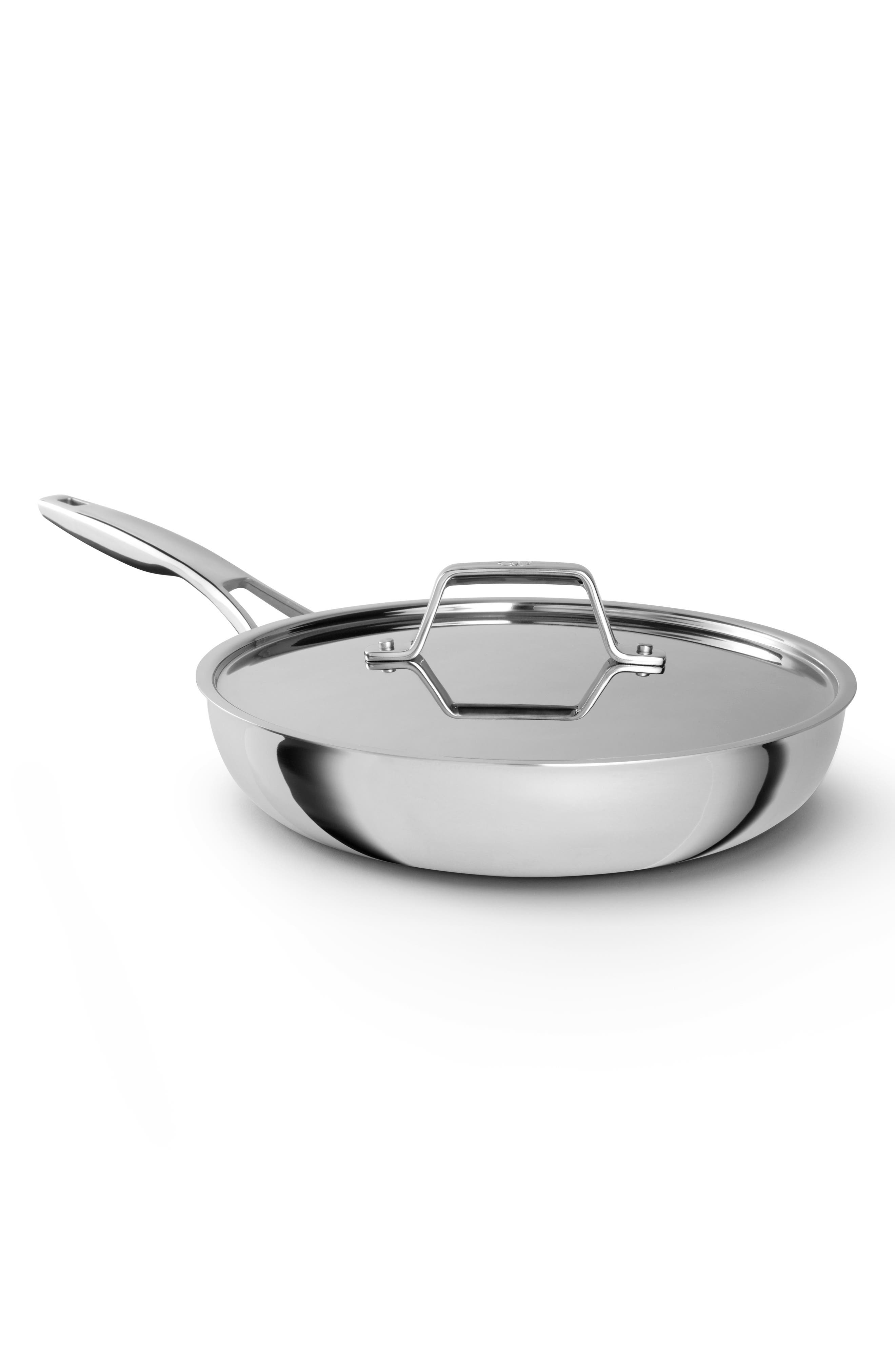 Calphalon Premier Ceramic Nonstick Stainless Steel 10-inch Fry Pan In Silver