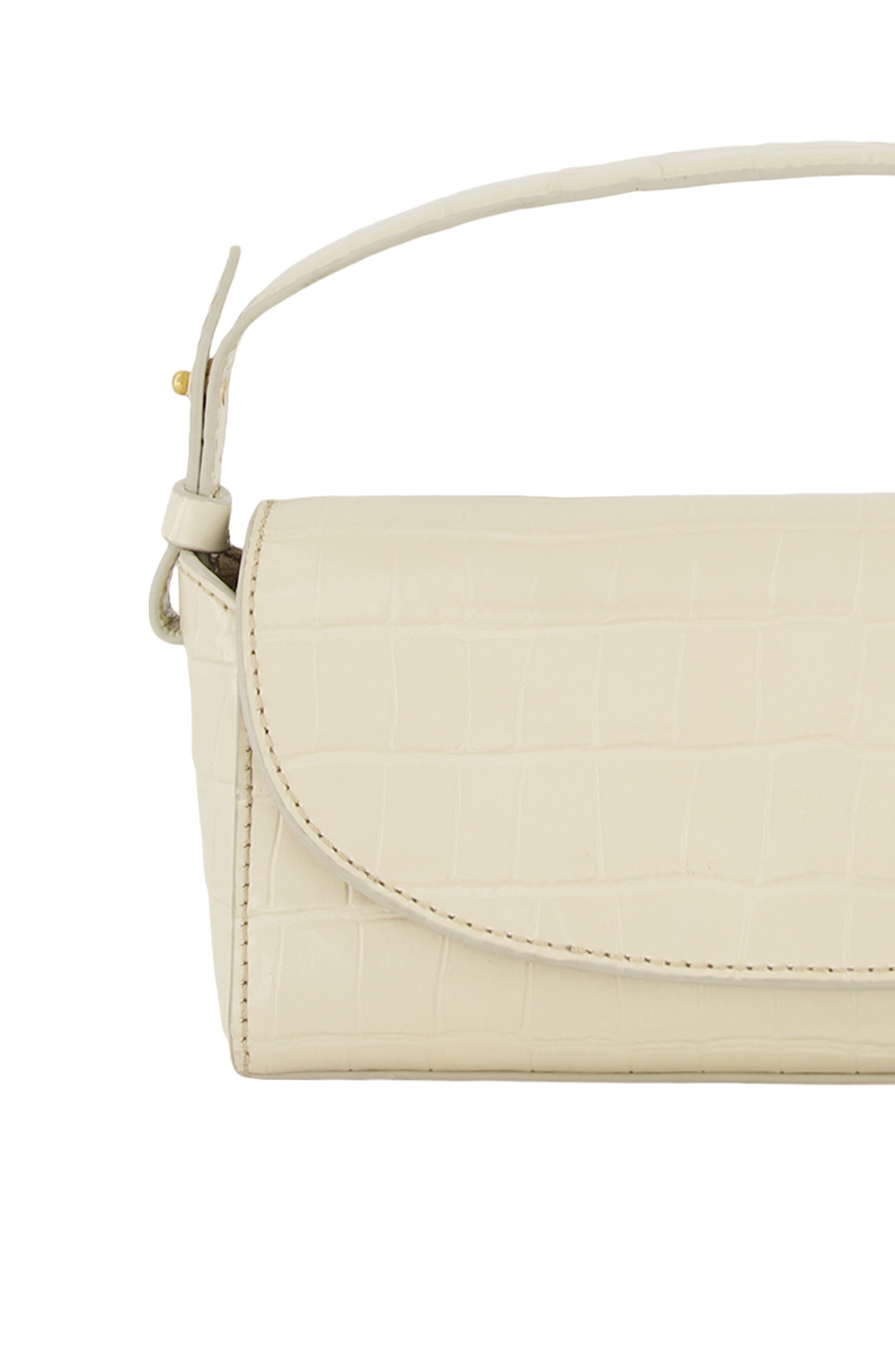 Vince Mini Sabrina Croc Embossed Leather Top Handle Ba, Alternate, color, Moonlight