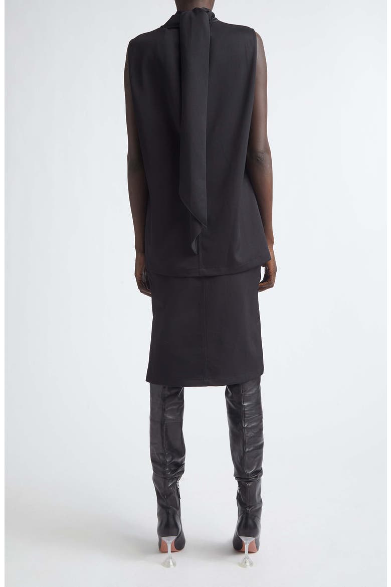 Noa Mock Neck Sleeveless Blouson Dress, Alternate, color, BLACK
