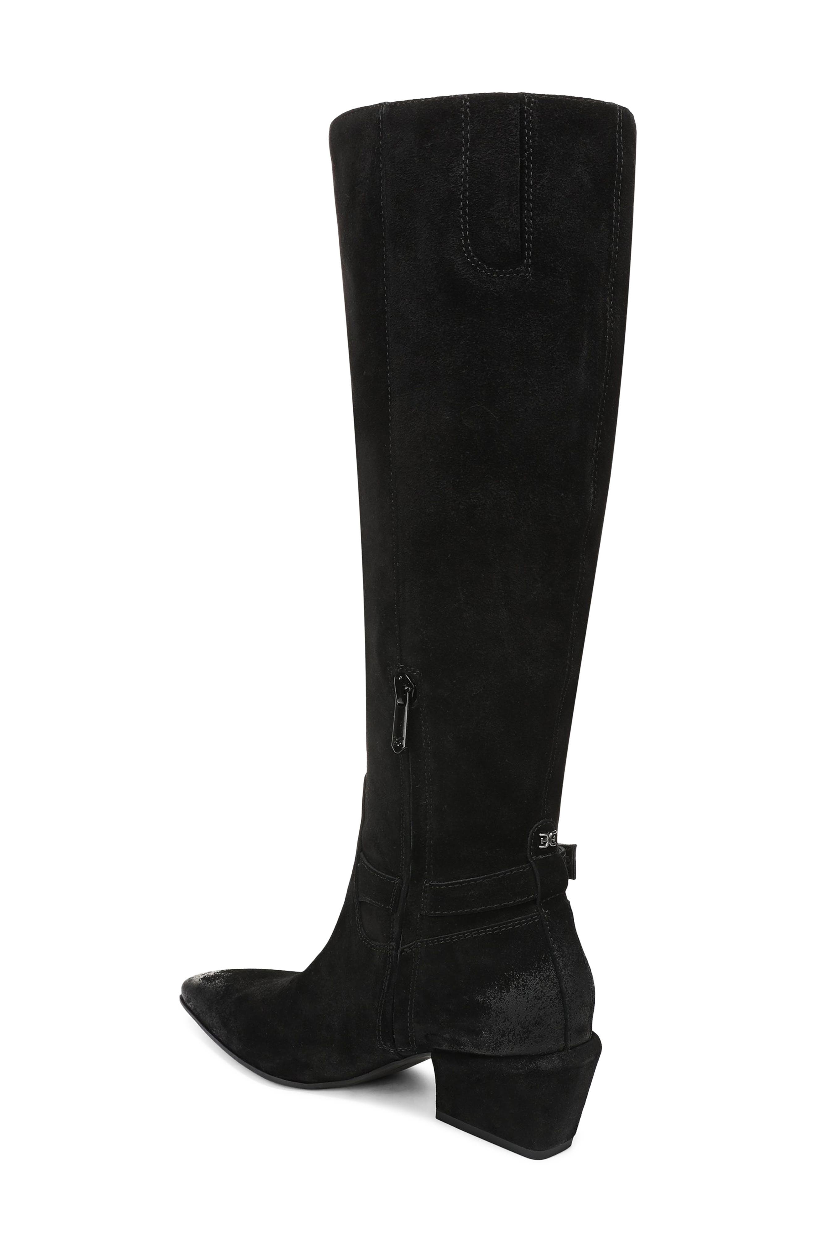 Haisley Knee High Boot, Alternate, color, BLACK SUEDE