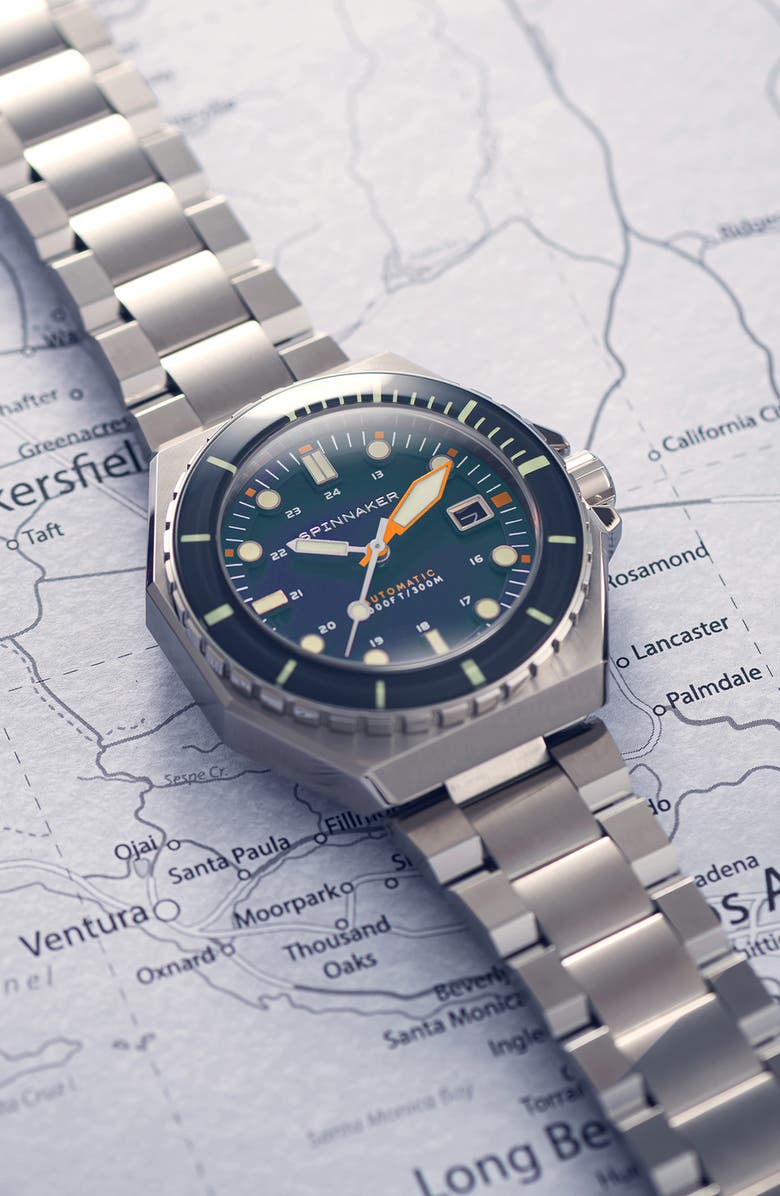 SPINNAKER Dumas Automatic Bracelet Watch, 44mm, Alternate, color, 