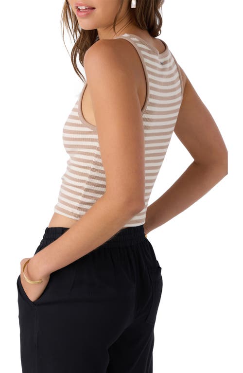 O'neill Goldyn Stripe Crop Tank In White