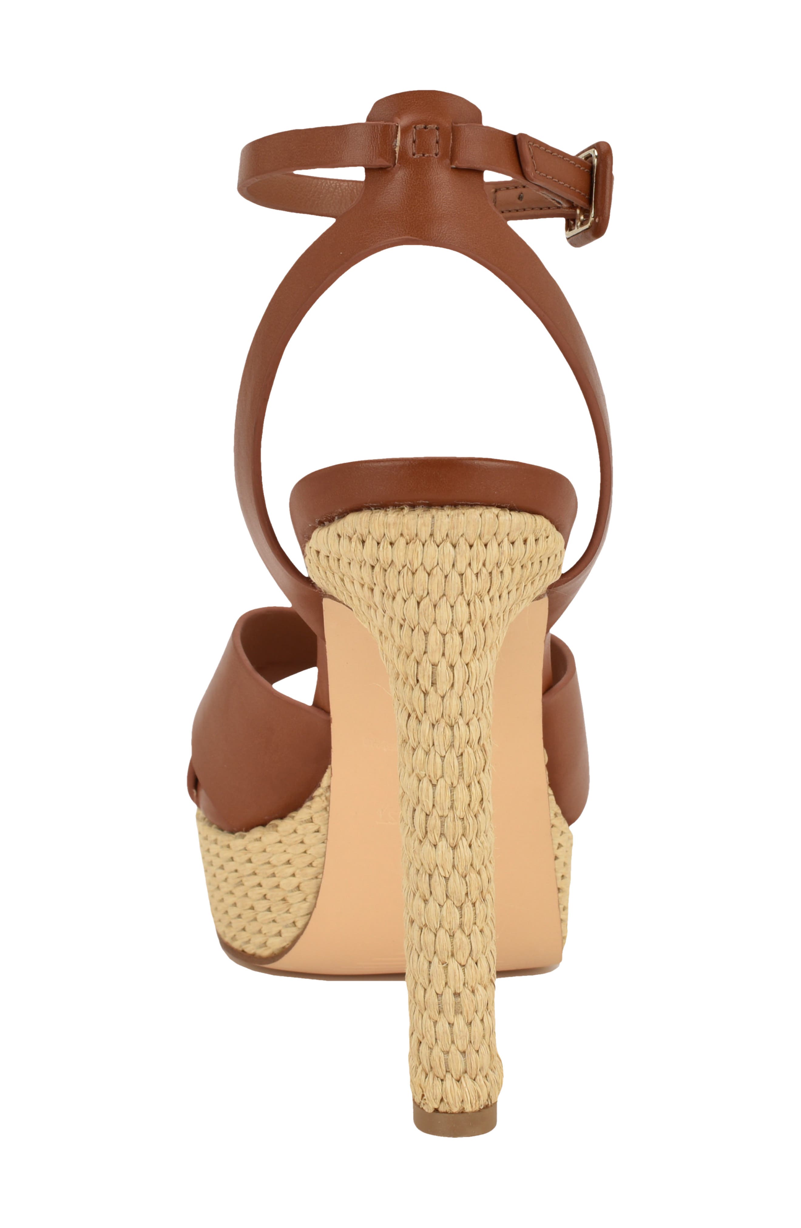 Nine West Ankle Strap Platform Sandal, Alternate, color, Medium Brown