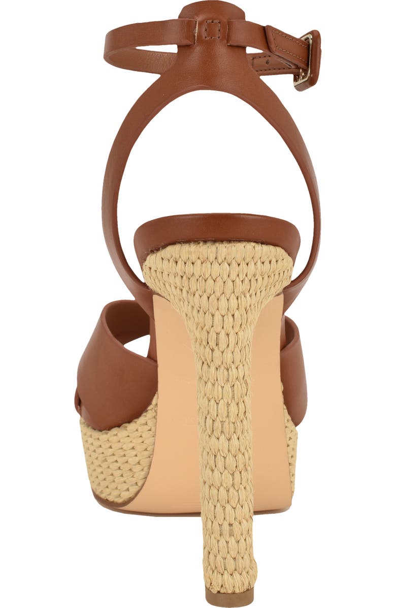 Nine West Ankle Strap Platform Sandal, Alternate, color, Medium Brown