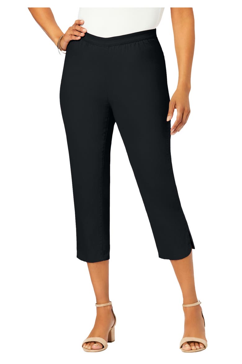 Stretch Denim Crop Jeggings, Main, color, BLACK