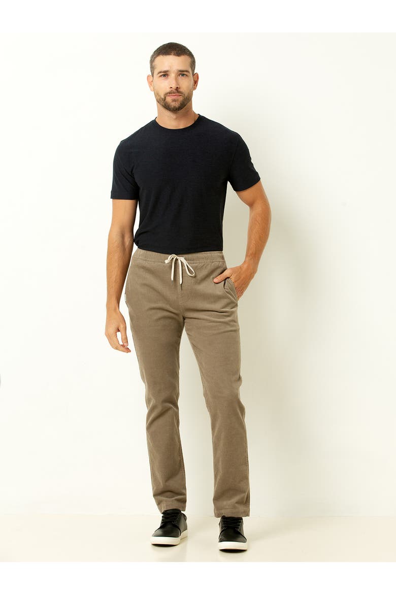 Drawstring Corduroy Pants, Alternate, color, Tan