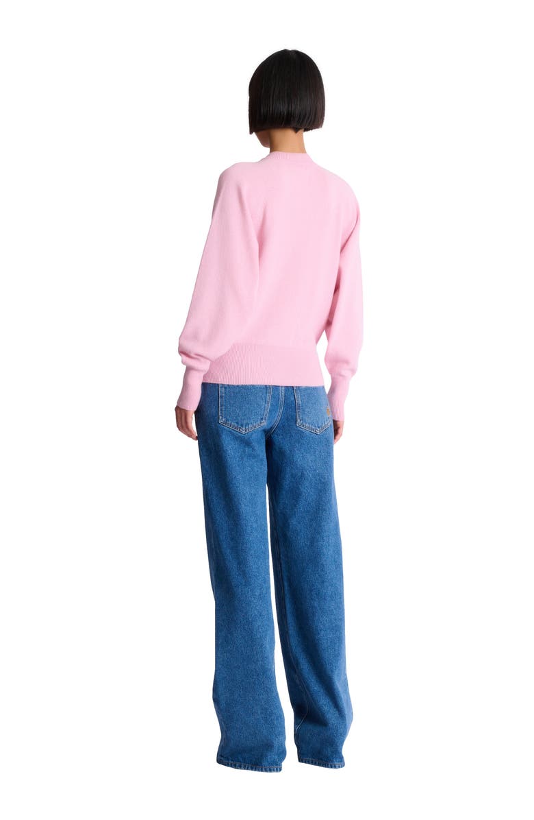 Balmain Buttoned eco-cashmere cardigan, Alternate, color, Pink