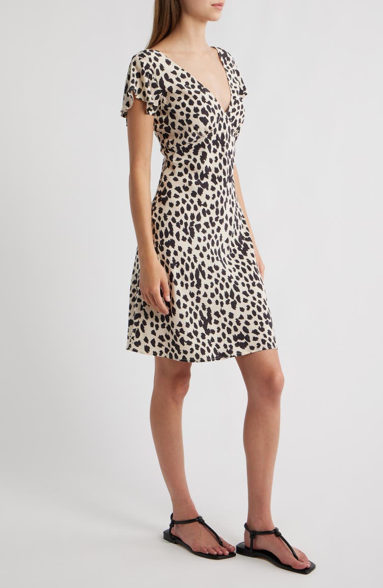 Rails Gigi Spot Print Minidress, Alternate, color, Taupe Spotted