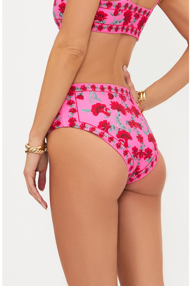 Marcella High Waist Bikini Bottoms, Alternate, color, REDWOOD FLORAL