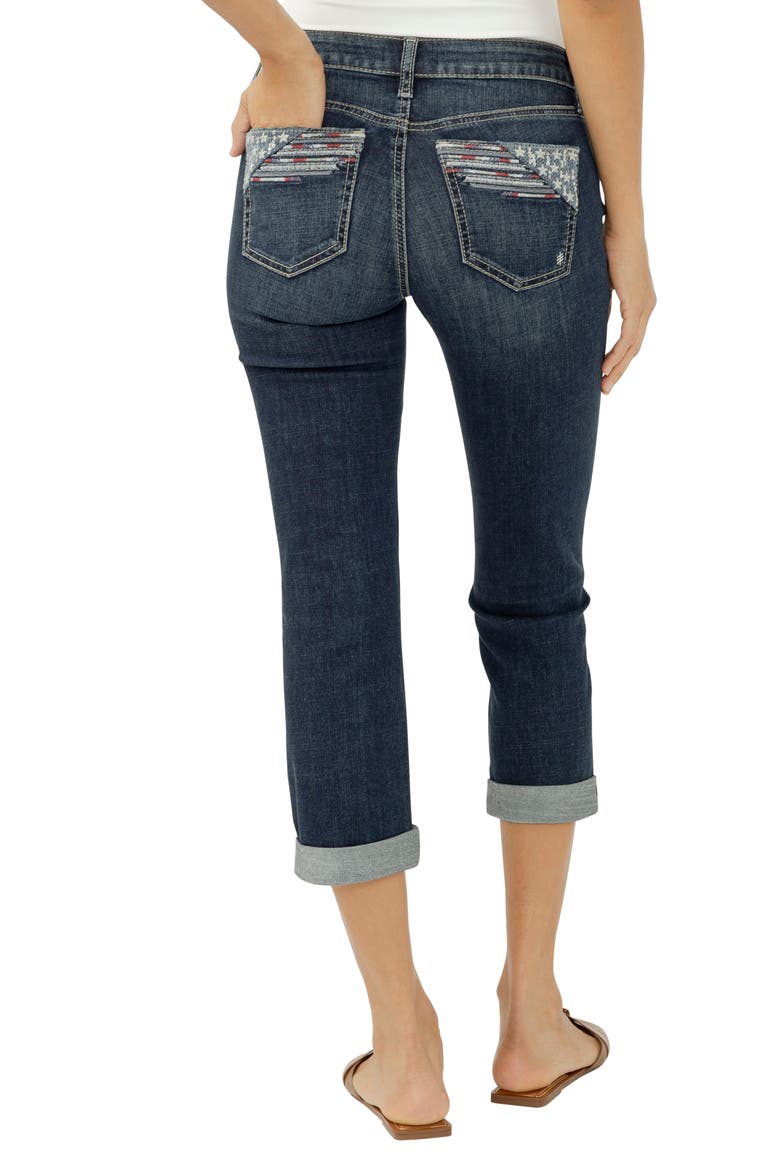 Suki Americana Curvy Mid Rise Capri Jeans, Alternate, color, DREAMSCAPE