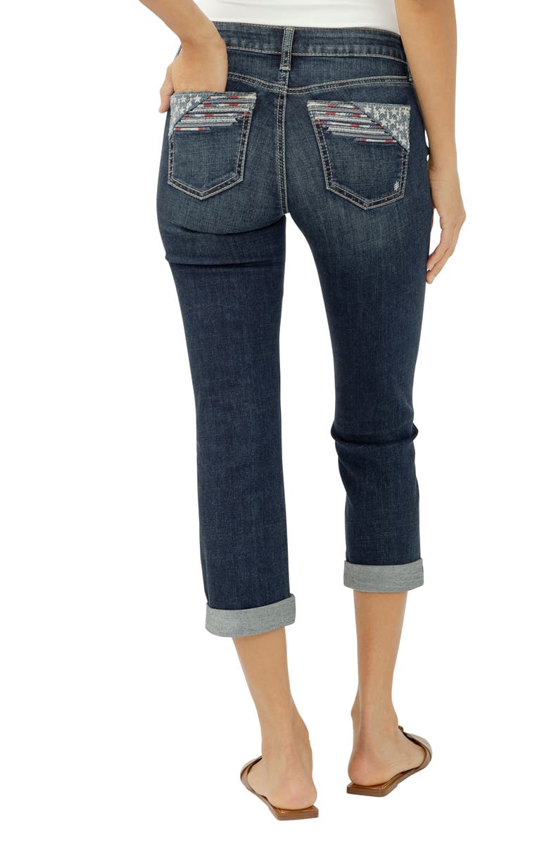 Silver Jeans Co. Suki Americana Curvy Mid Rise Capri Jeans, Alternate, color, Dreamscape